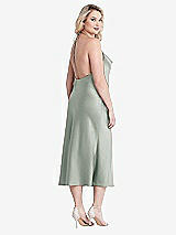 Alt View 3 Thumbnail - Willow Green Cowl-Neck Convertible Midi Slip Dress - Piper