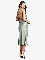 Rear View Thumbnail - Willow Green Cowl-Neck Convertible Midi Slip Dress - Piper