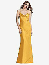 Rear View Thumbnail - NYC Yellow Cowl-Neck Convertible Maxi Slip Dress - Reese