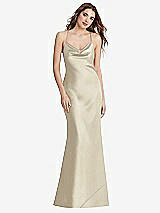 Rear View Thumbnail - Champagne Cowl-Neck Convertible Maxi Slip Dress - Reese