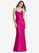 Rear View Thumbnail - Think Pink Cowl-Neck Convertible Maxi Slip Dress - Reese