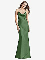 Rear View Thumbnail - Vineyard Green Cowl-Neck Convertible Maxi Slip Dress - Reese