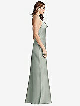 Side View Thumbnail - Willow Green Cowl-Neck Convertible Maxi Slip Dress - Reese