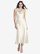 Front View Thumbnail - Ivory Cowl-Neck Midi Tank Dress - Esme