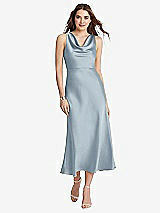 Front View Thumbnail - Mist Cowl-Neck Midi Tank Dress - Esme