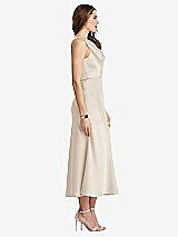 Side View Thumbnail - Oat Cowl-Neck Midi Tank Dress - Esme