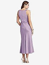 Rear View Thumbnail - Pale Purple Cowl-Neck Midi Tank Dress - Esme