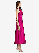 Side View Thumbnail - Think Pink Cowl-Neck Midi Tank Dress - Esme