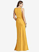 Rear View Thumbnail - NYC Yellow Cowl-Neck Maxi Tank Dress - Nova