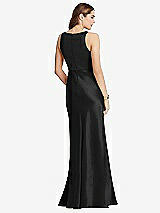 Rear View Thumbnail - Black Cowl-Neck Maxi Tank Dress - Nova