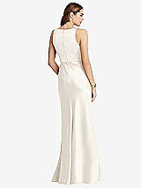 Rear View Thumbnail - Ivory Cowl-Neck Maxi Tank Dress - Nova