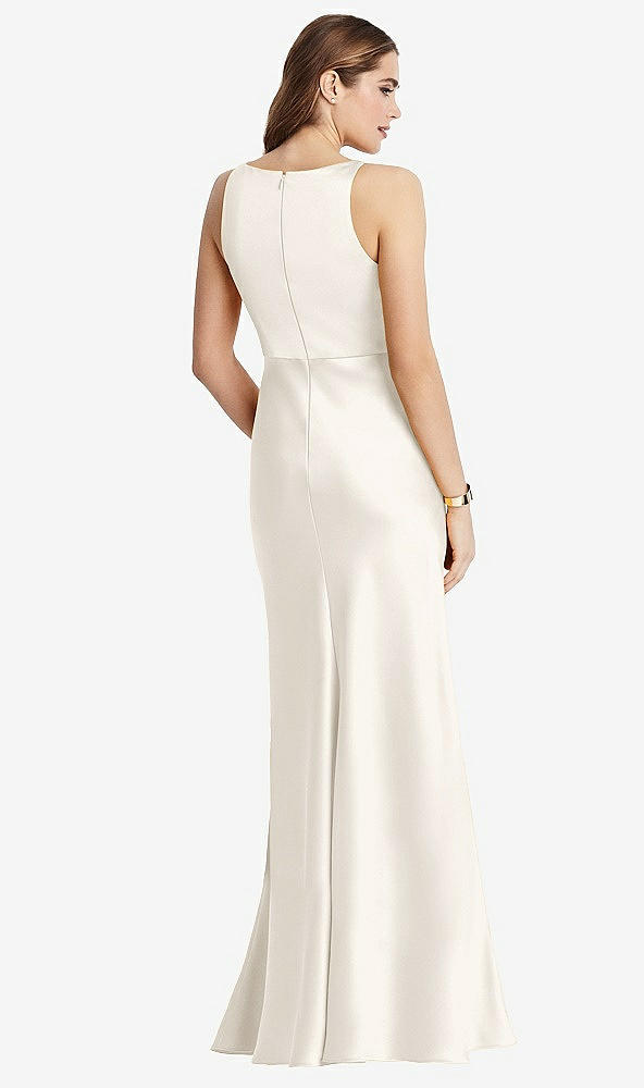 Back View - Ivory Cowl-Neck Maxi Tank Dress - Nova