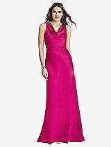 Front View Thumbnail - Think Pink Cowl-Neck Maxi Tank Dress - Nova