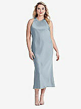 Alt View 2 Thumbnail - Mist Tie Neck Cutout Midi Tank Dress - Lou