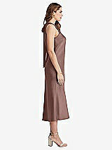 Side View Thumbnail - Sienna Tie Neck Cutout Midi Tank Dress - Lou