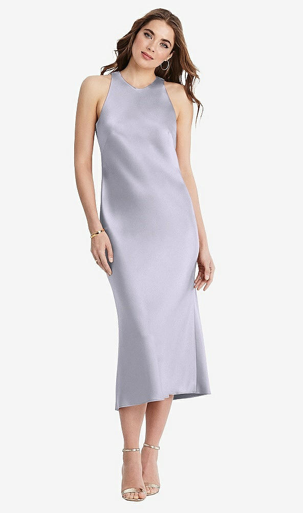 Front View - Silver Dove Tie Neck Cutout Midi Tank Dress - Lou