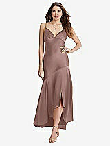 Front View Thumbnail - Sienna Asymmetrical Drop Waist High-Low Slip Dress - Devon