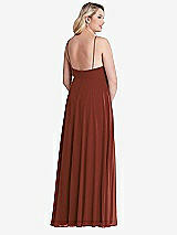 Alt View 2 Thumbnail - Auburn Moon High Neck Chiffon Maxi Dress with Front Slit - Lela