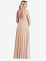 Alt View 2 Thumbnail - Cameo High Neck Chiffon Maxi Dress with Front Slit - Lela