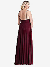 Alt View 2 Thumbnail - Cabernet High Neck Chiffon Maxi Dress with Front Slit - Lela