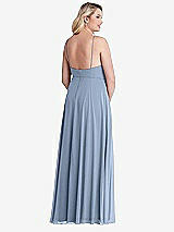 Alt View 2 Thumbnail - Cloudy High Neck Chiffon Maxi Dress with Front Slit - Lela