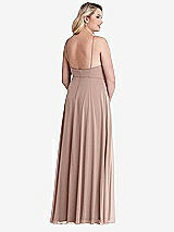 Alt View 2 Thumbnail - Neu Nude High Neck Chiffon Maxi Dress with Front Slit - Lela