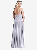 Alt View 2 Thumbnail - Silver Dove High Neck Chiffon Maxi Dress with Front Slit - Lela