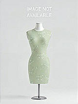 Alt View 2 Thumbnail - Vintage Primrose Sage High Neck Chiffon Maxi Dress with Front Slit - Lela