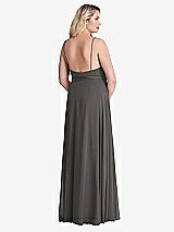 Alt View 2 Thumbnail - Caviar Gray Chiffon Maxi Wrap Dress with Sash - Cora