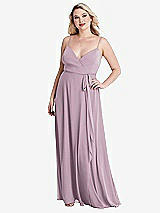 Alt View 1 Thumbnail - Suede Rose Chiffon Maxi Wrap Dress with Sash - Cora