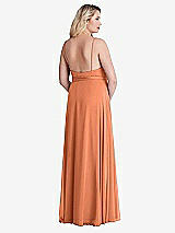 Alt View 2 Thumbnail - Sweet Melon Chiffon Maxi Wrap Dress with Sash - Cora