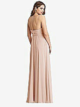 Rear View Thumbnail - Cameo Chiffon Maxi Wrap Dress with Sash - Cora