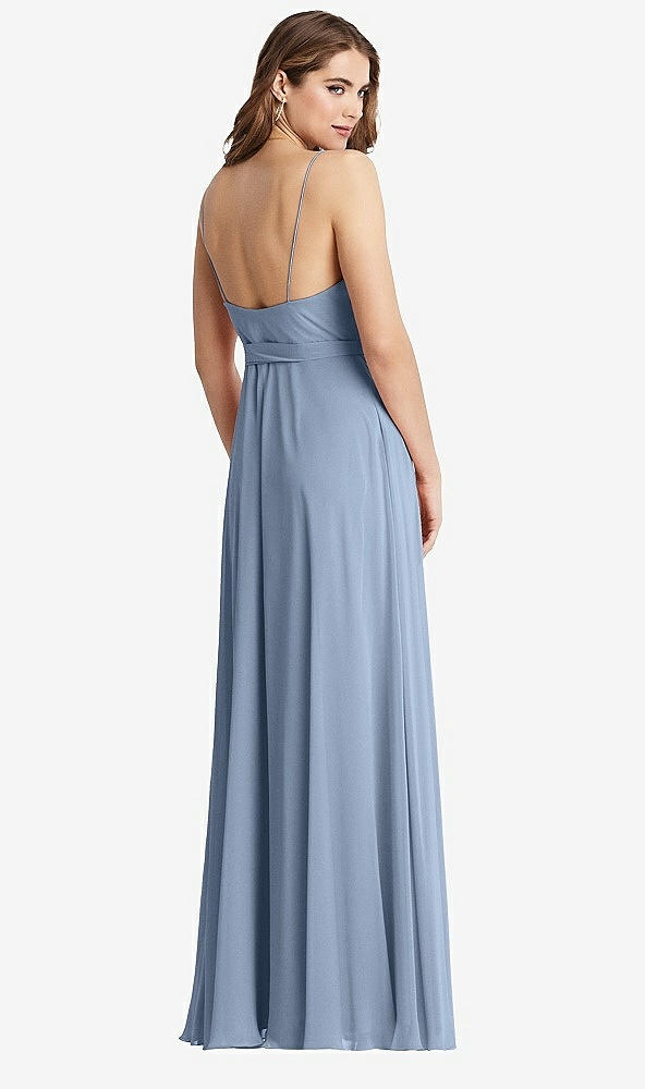 Back View - Cloudy Chiffon Maxi Wrap Dress with Sash - Cora