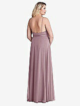 Alt View 2 Thumbnail - Dusty Rose Chiffon Maxi Wrap Dress with Sash - Cora