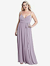 Alt View 1 Thumbnail - Lilac Haze Chiffon Maxi Wrap Dress with Sash - Cora