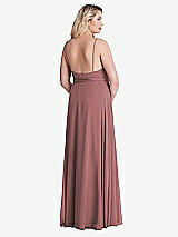 Alt View 2 Thumbnail - Rosewood Chiffon Maxi Wrap Dress with Sash - Cora