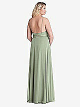 Alt View 2 Thumbnail - Sage Chiffon Maxi Wrap Dress with Sash - Cora