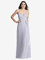 Front View Thumbnail - Silver Dove Chiffon Maxi Wrap Dress with Sash - Cora