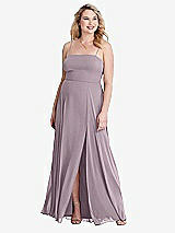 Alt View 1 Thumbnail - Lilac Dusk Square Neck Chiffon Maxi Dress with Front Slit - Elliott