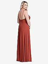 Alt View 2 Thumbnail - Amber Sunset Square Neck Chiffon Maxi Dress with Front Slit - Elliott