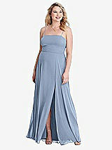 Alt View 1 Thumbnail - Cloudy Square Neck Chiffon Maxi Dress with Front Slit - Elliott