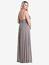 Alt View 2 Thumbnail - Cashmere Gray Square Neck Chiffon Maxi Dress with Front Slit - Elliott