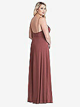 Alt View 2 Thumbnail - English Rose Square Neck Chiffon Maxi Dress with Front Slit - Elliott