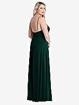 Alt View 2 Thumbnail - Evergreen Square Neck Chiffon Maxi Dress with Front Slit - Elliott