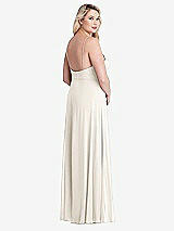 Alt View 2 Thumbnail - Ivory Square Neck Chiffon Maxi Dress with Front Slit - Elliott