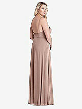 Alt View 2 Thumbnail - Neu Nude Square Neck Chiffon Maxi Dress with Front Slit - Elliott