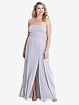 Alt View 1 Thumbnail - Silver Dove Square Neck Chiffon Maxi Dress with Front Slit - Elliott