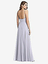 Rear View Thumbnail - Silver Dove Square Neck Chiffon Maxi Dress with Front Slit - Elliott