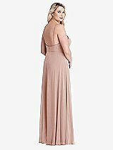 Alt View 2 Thumbnail - Toasted Sugar Square Neck Chiffon Maxi Dress with Front Slit - Elliott