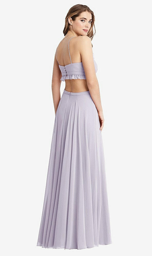 Back View - Moondance Ruffled Chiffon Cutout Maxi Dress - Jessie